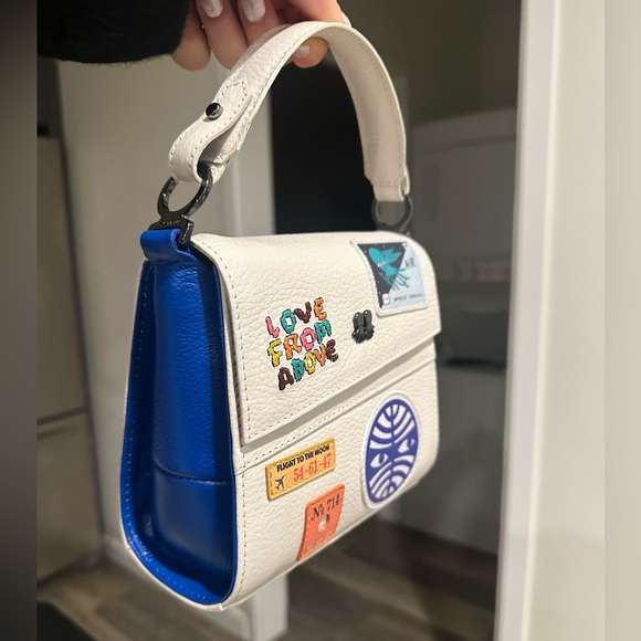 Min & Mon Mini Crossbody Handbag - Limited Edition White/Blue - Picture 5 of 8